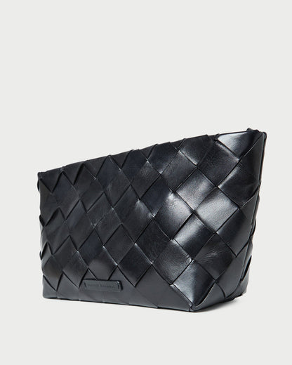 Loeffler Randall Exclusive - Melina Black Woven Leather Clutch