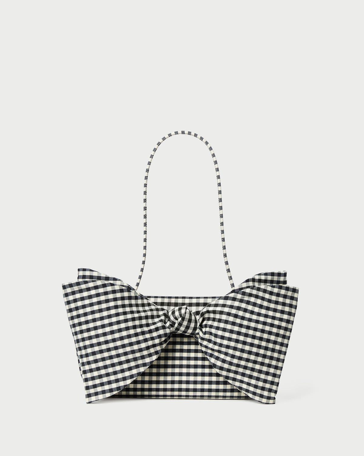 Loeffler Randall Discount - Valerie Black/White Gingham Bow Bag