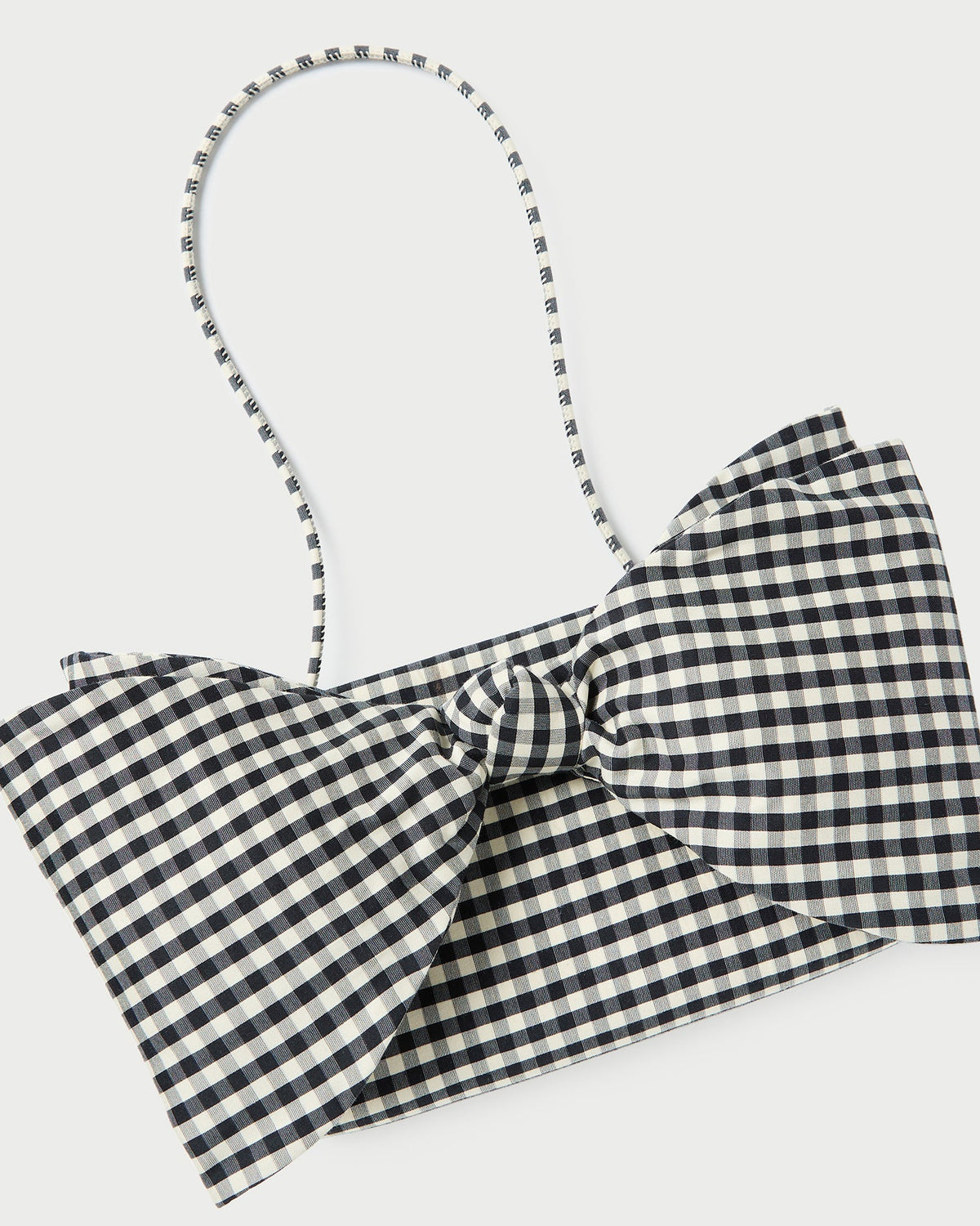 Loeffler Randall Discount - Valerie Black/White Gingham Bow Bag