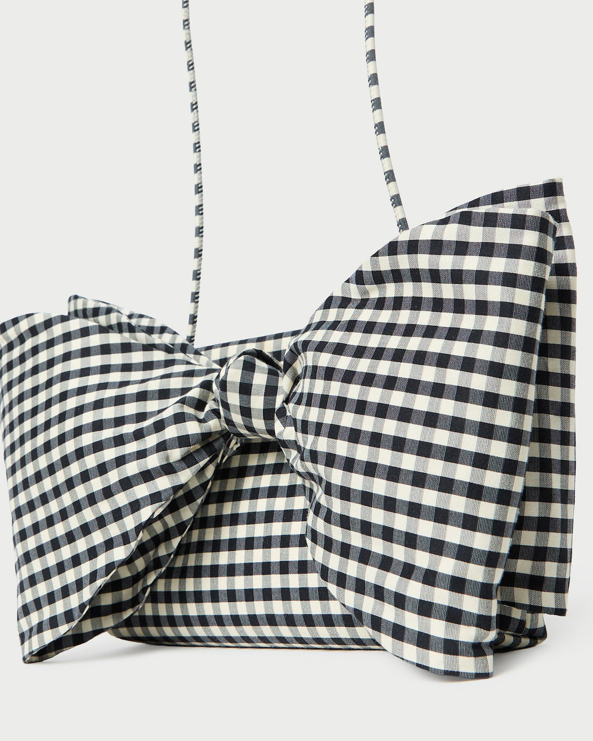 Loeffler Randall Discount - Valerie Black/White Gingham Bow Bag