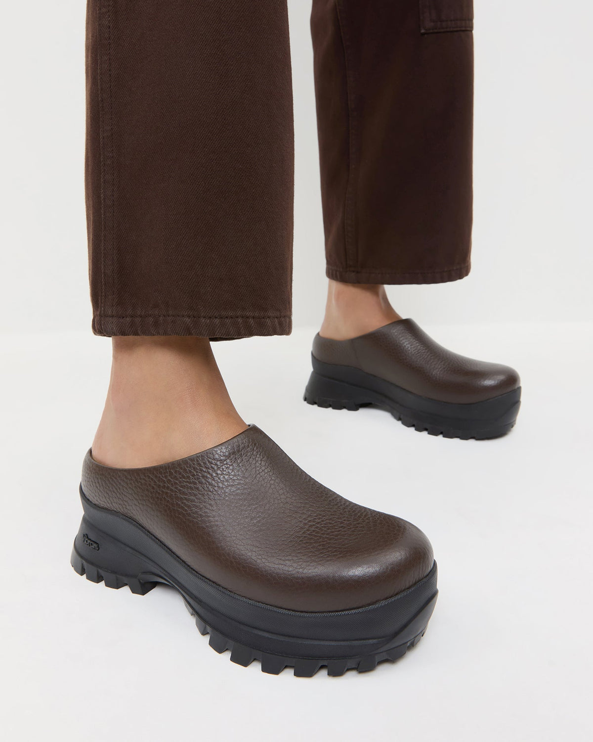 Loeffler Randall Premium - Gemma Brown Leather Lug Mule