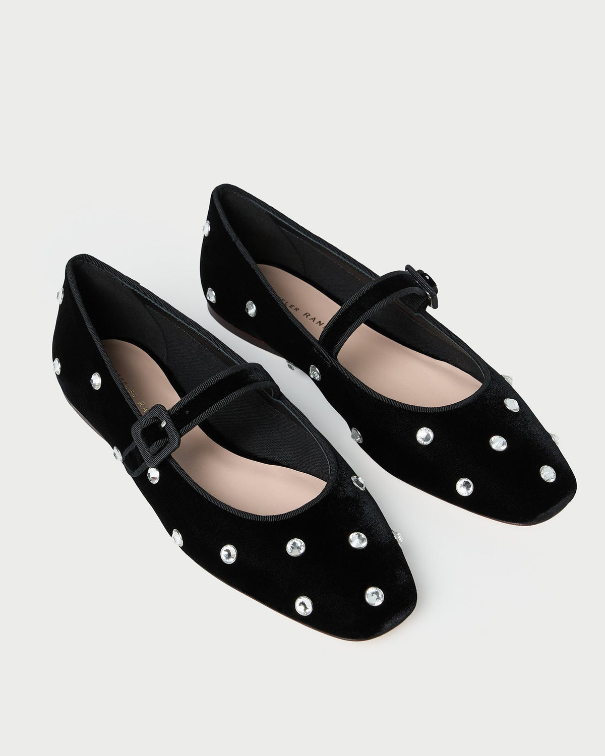 Loeffler Randall Hot Sale - Ginger Black/Crystal Velvet Mary Jane