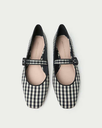 Loeffler Randall Featured - Ginger Black/White Gingham Mary Jane