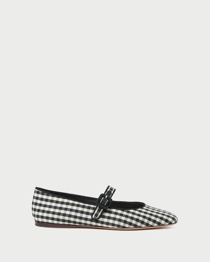 Loeffler Randall Featured - Ginger Black/White Gingham Mary Jane