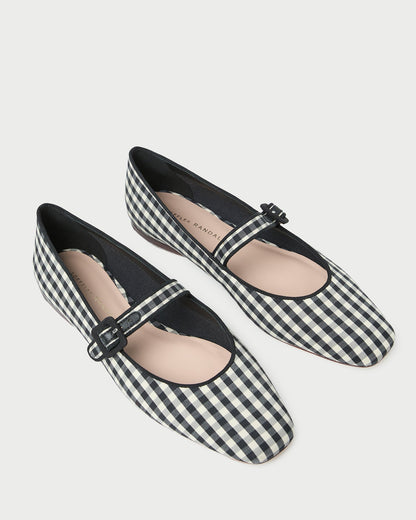 Loeffler Randall Featured - Ginger Black/White Gingham Mary Jane