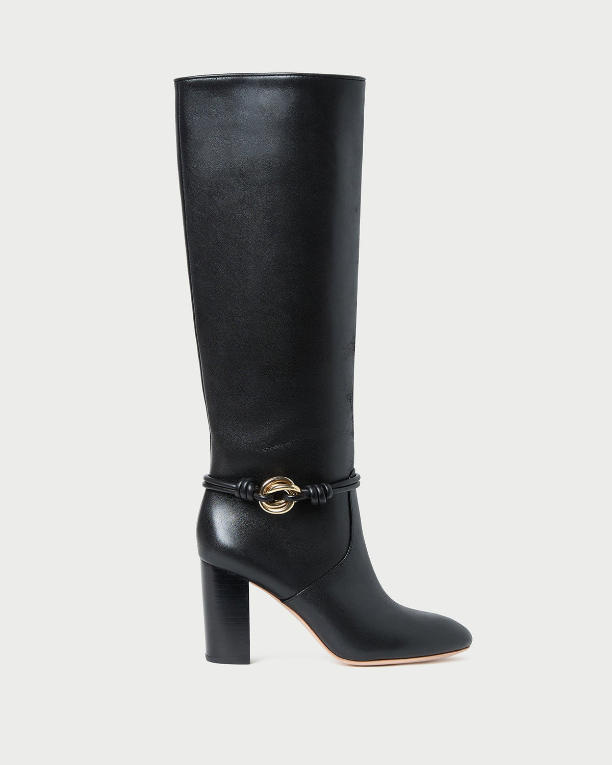 Loeffler Randall Premium - Goldy Black/Gold Leather Tall Boot