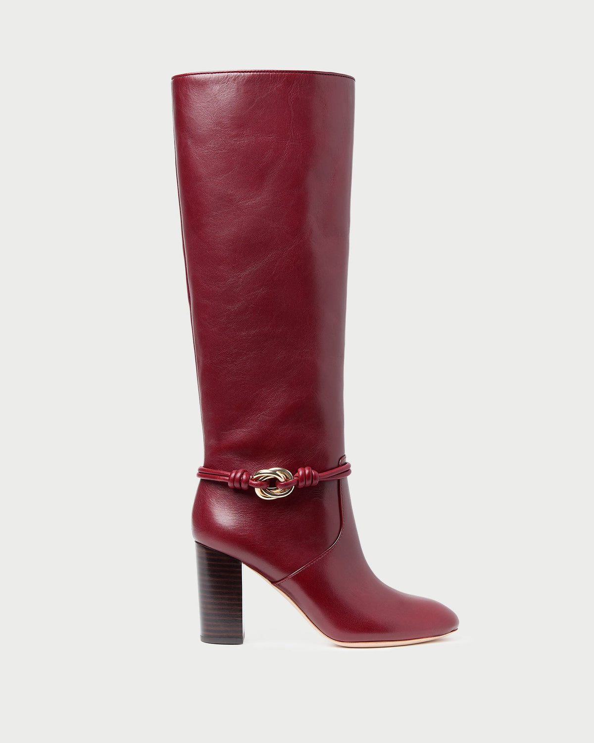 Loeffler Randall Featured - Goldy Wine/Gold Leather Tall Boot