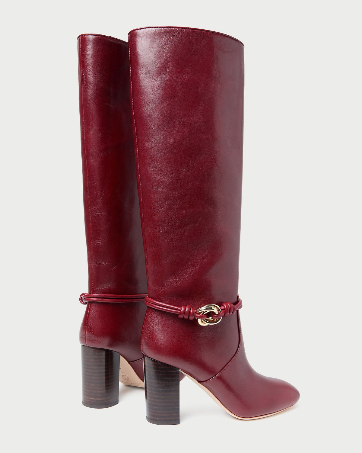 Loeffler Randall Featured - Goldy Wine/Gold Leather Tall Boot