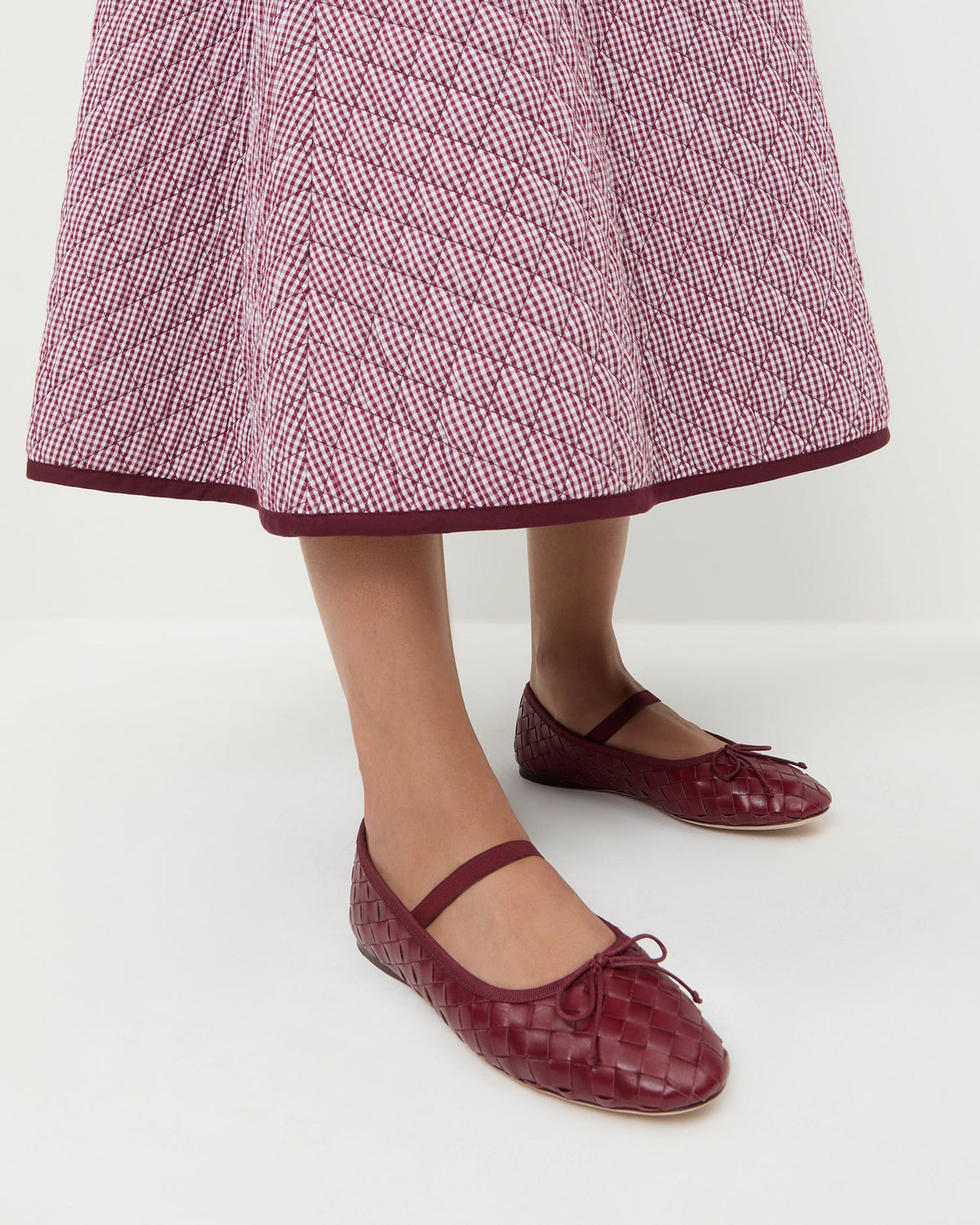 Loeffler Randall Trusted - Leonie Wine Woven Ballet Flat