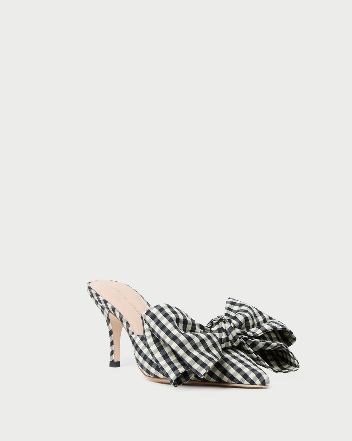 Loeffler Randall Trusted - Margot Black/White Gingham Bow Mule