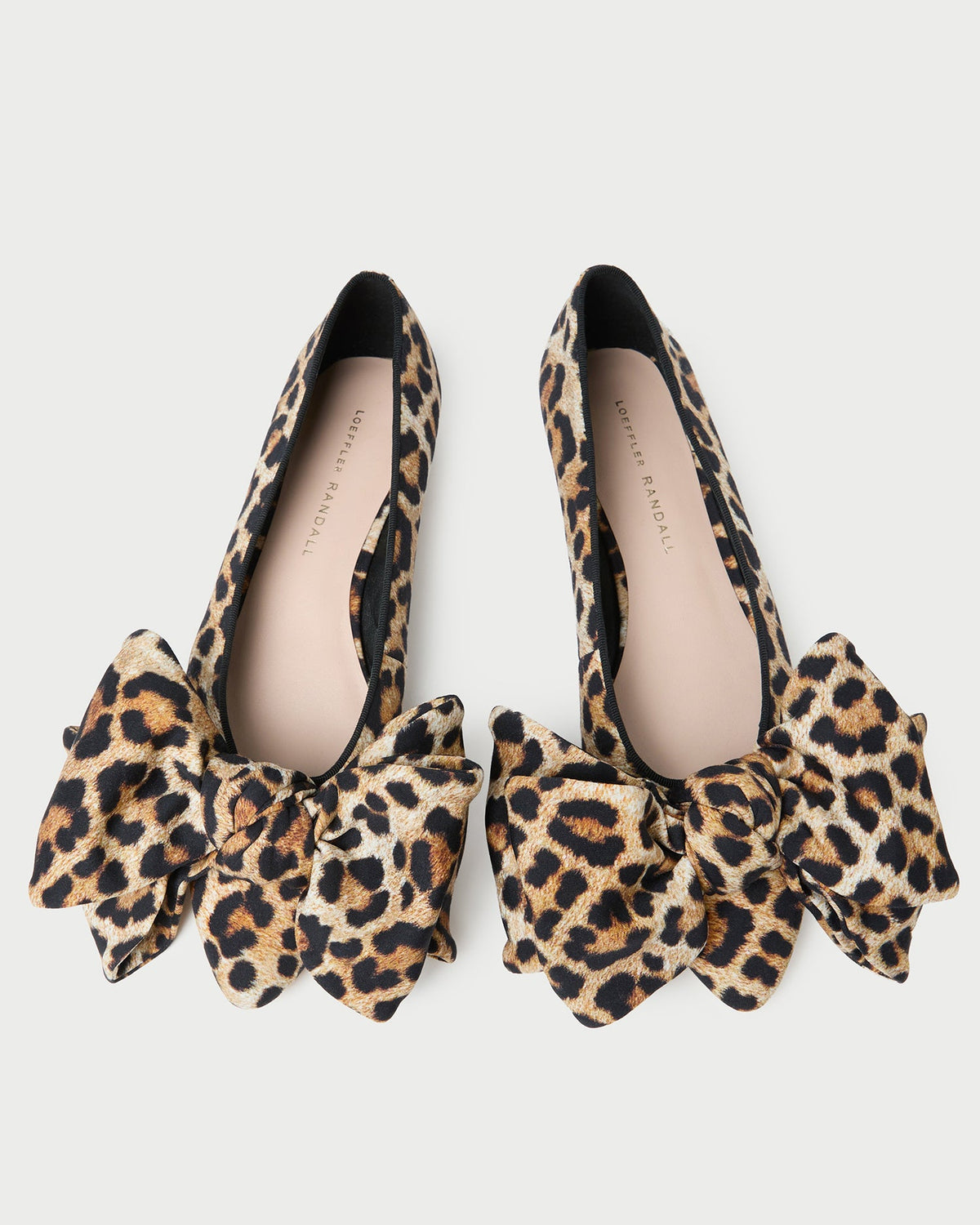 Loeffler Randall Classic - Noa Leopard Jersey Bow Flat