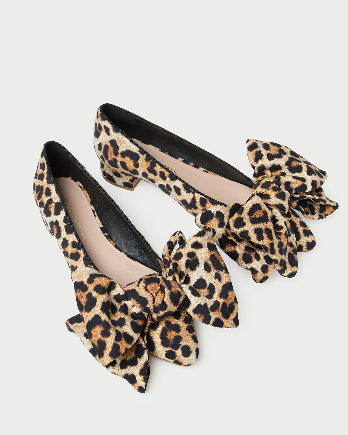 Loeffler Randall Classic - Noa Leopard Jersey Bow Flat