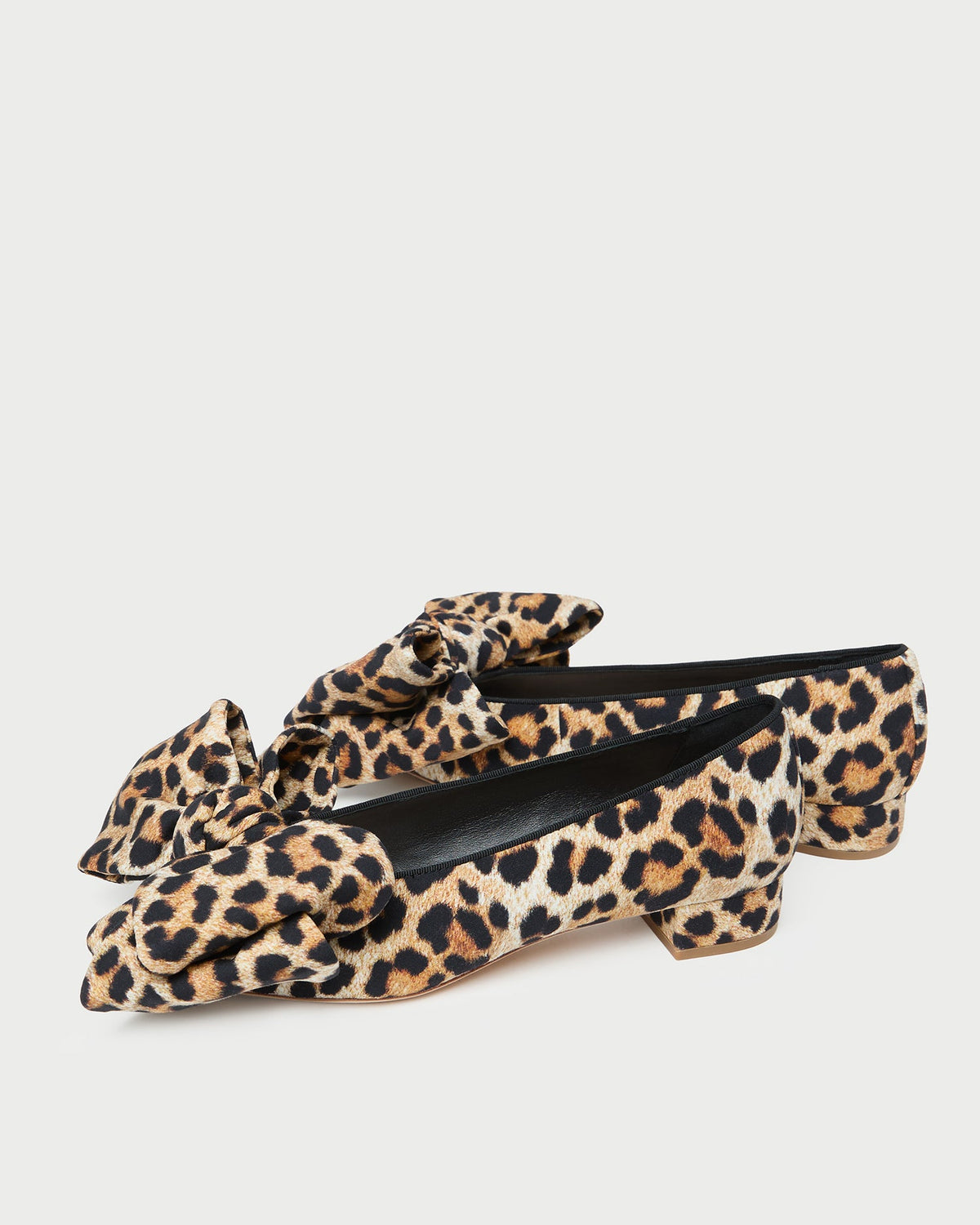 Loeffler Randall Classic - Noa Leopard Jersey Bow Flat