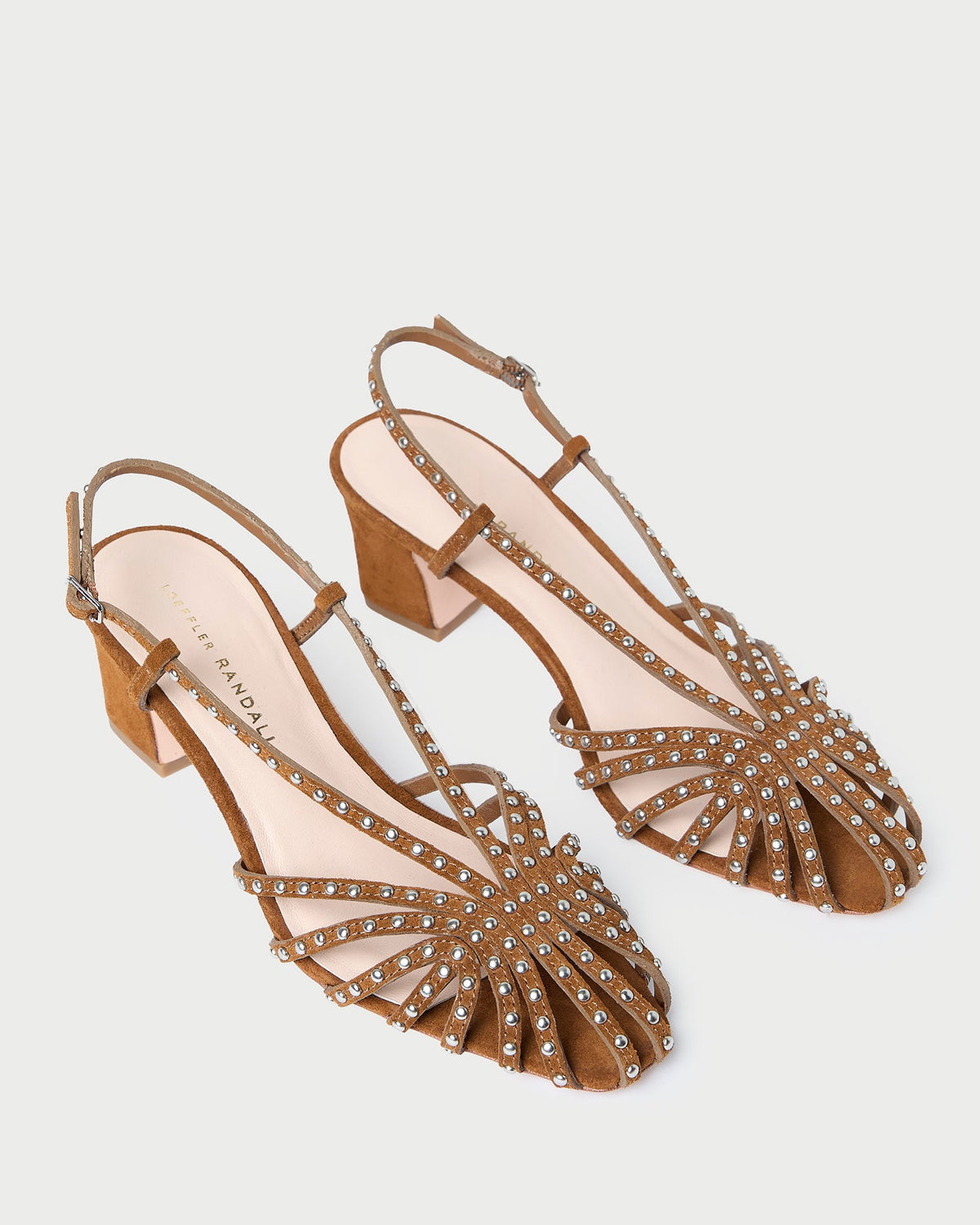 Loeffler Randall Smart Buy - Priscilla Cacao/Silver Suede Heeled Sandal