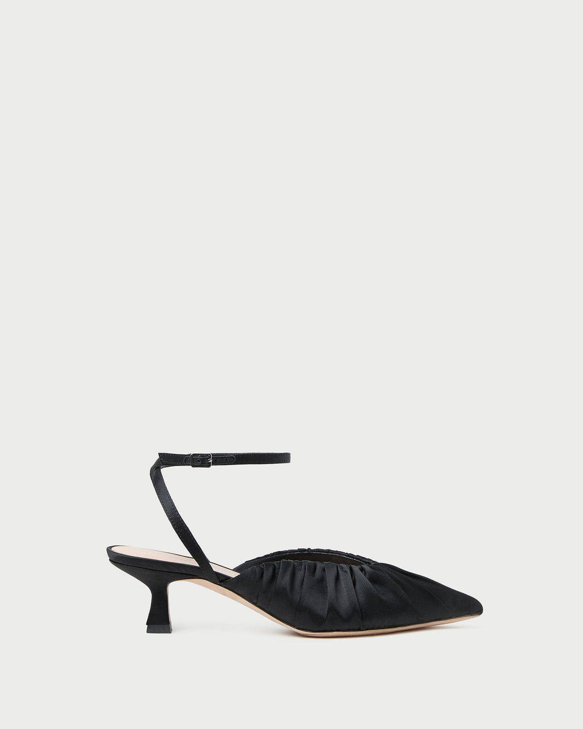 Loeffler Randall Hot Sale - Rio Black Satin Kitten Heel