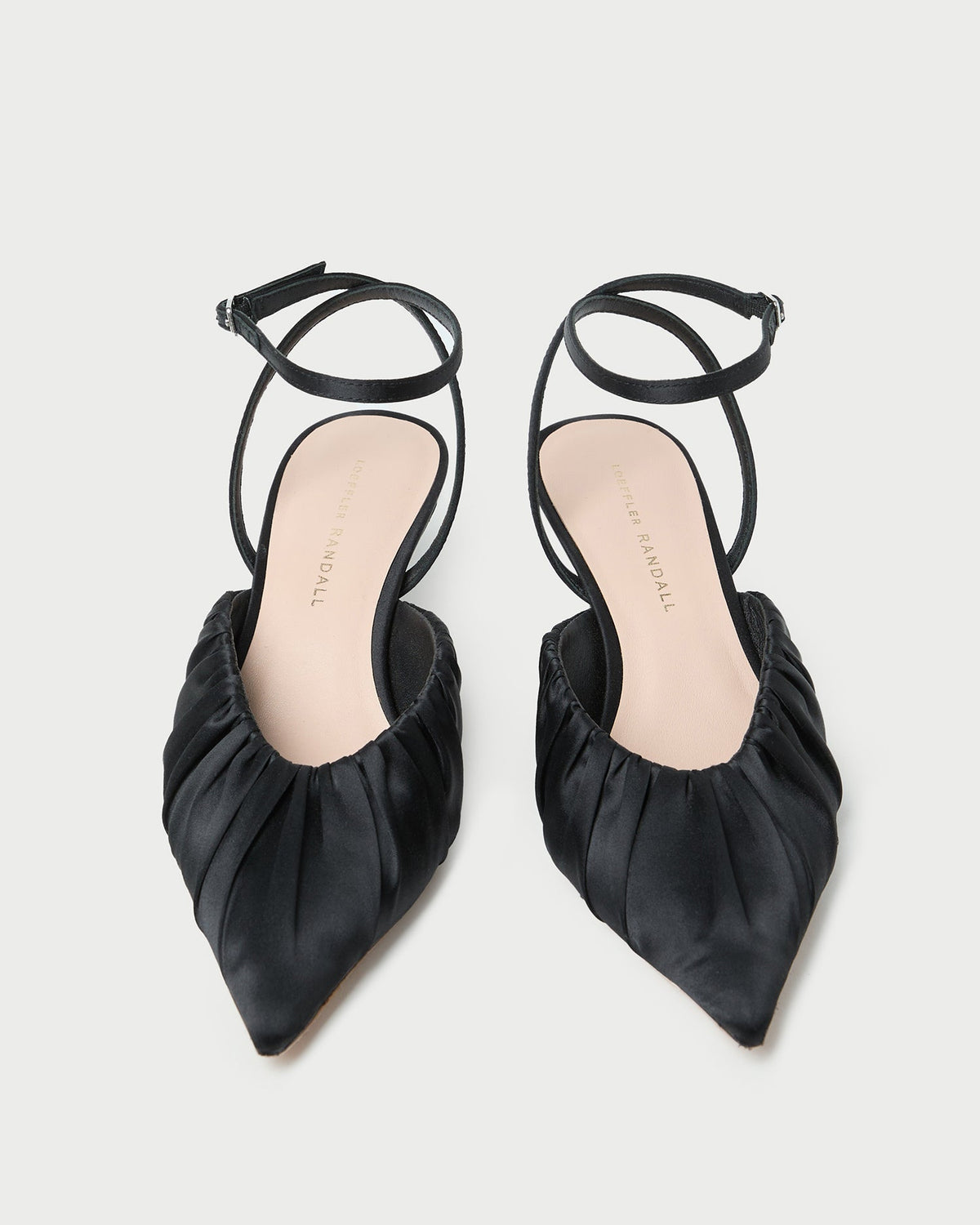 Loeffler Randall Hot Sale - Rio Black Satin Kitten Heel