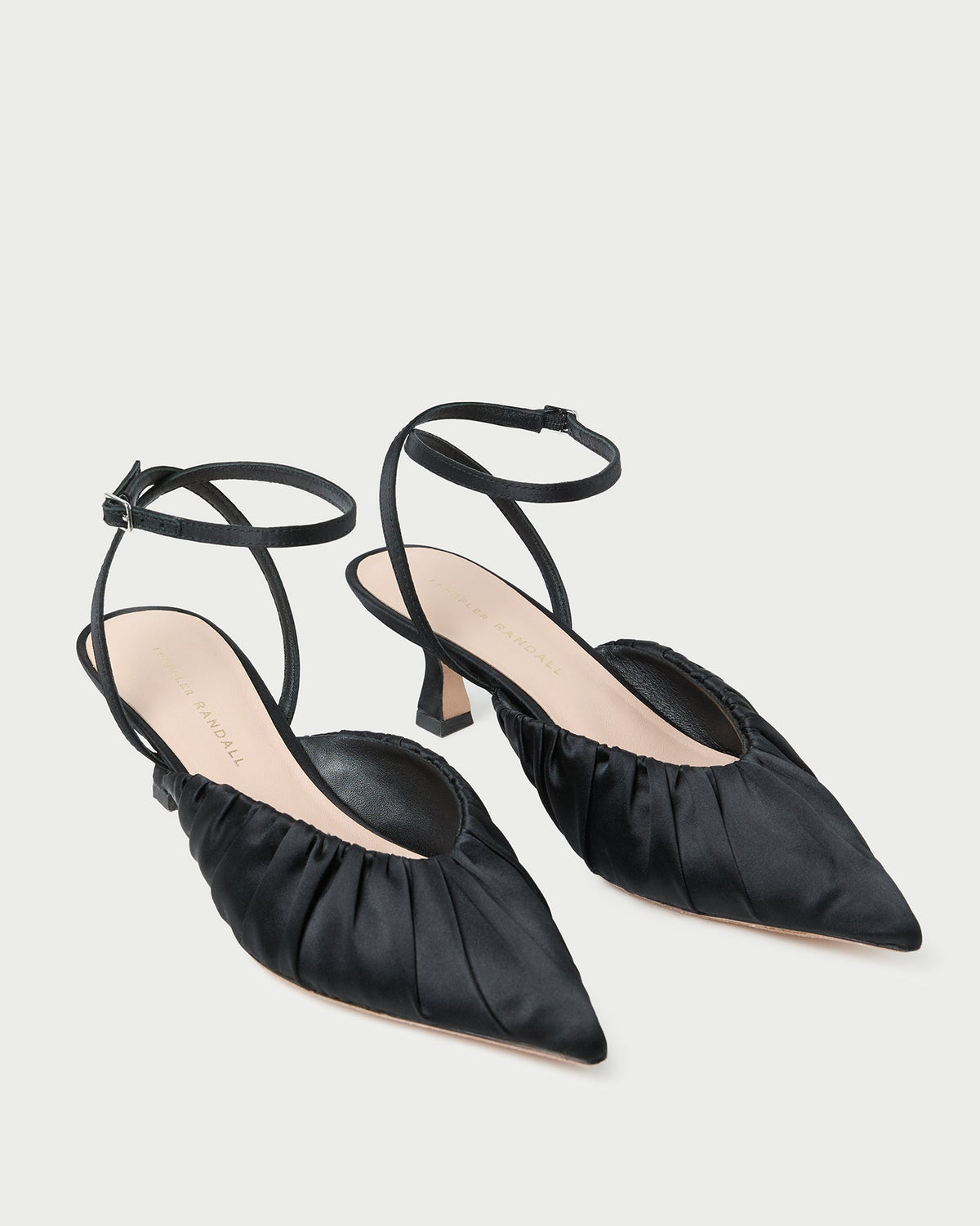 Loeffler Randall Hot Sale - Rio Black Satin Kitten Heel