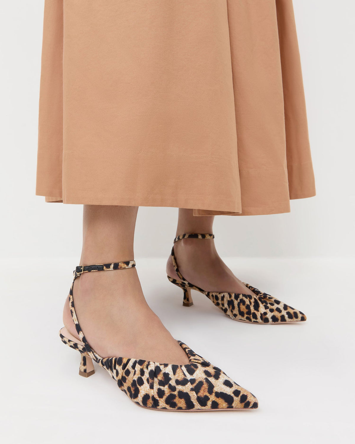 Loeffler Randall Trending - Rio Leopard Jersey Kitten Heel