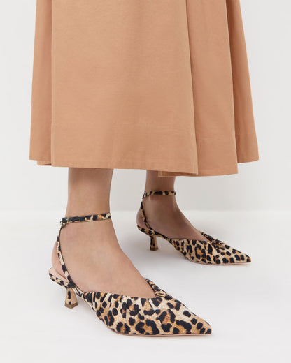 Loeffler Randall Trending - Rio Leopard Jersey Kitten Heel