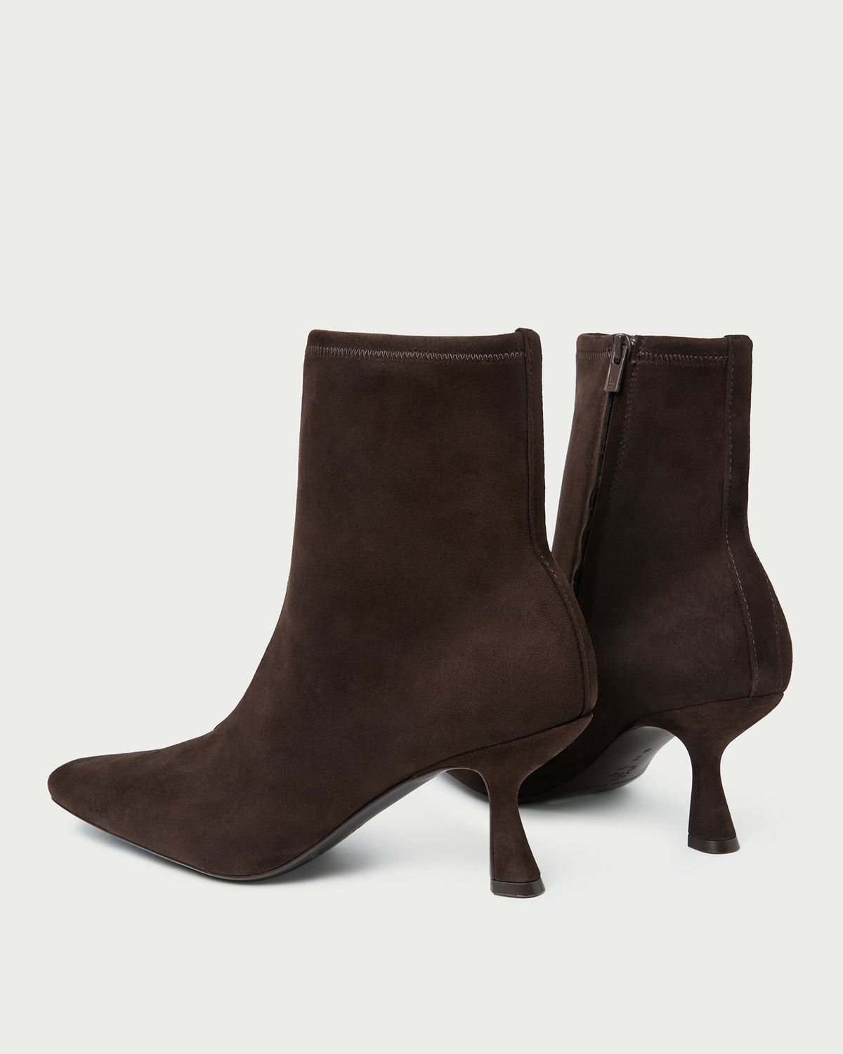 Loeffler Randall Deals - Thandy Brown Suede Curved Heel Bootie
