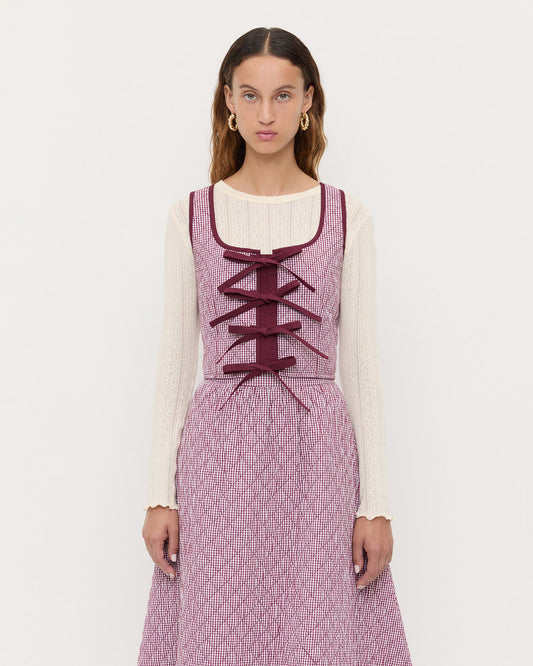 Loeffler Randall Premium - Callista Tie-Front Vest