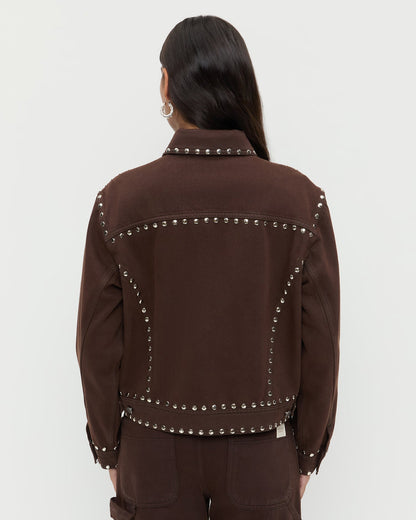 Loeffler Randall Essential - Elijah Studded Denim Jacket