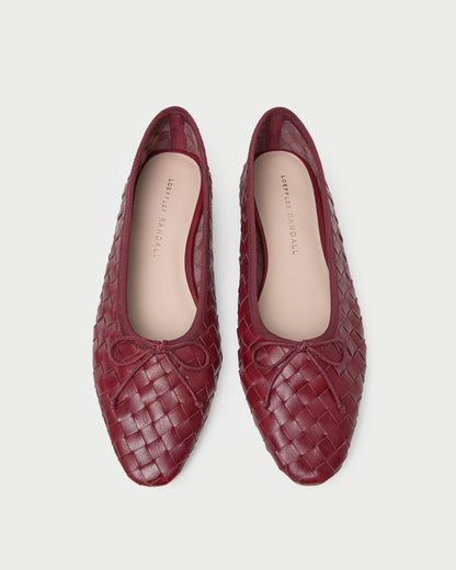 Loeffler Randall New - Landry Wine Woven Ballet Flat
