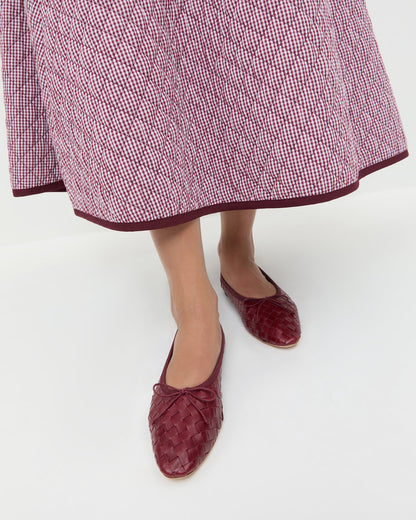 Loeffler Randall New - Landry Wine Woven Ballet Flat