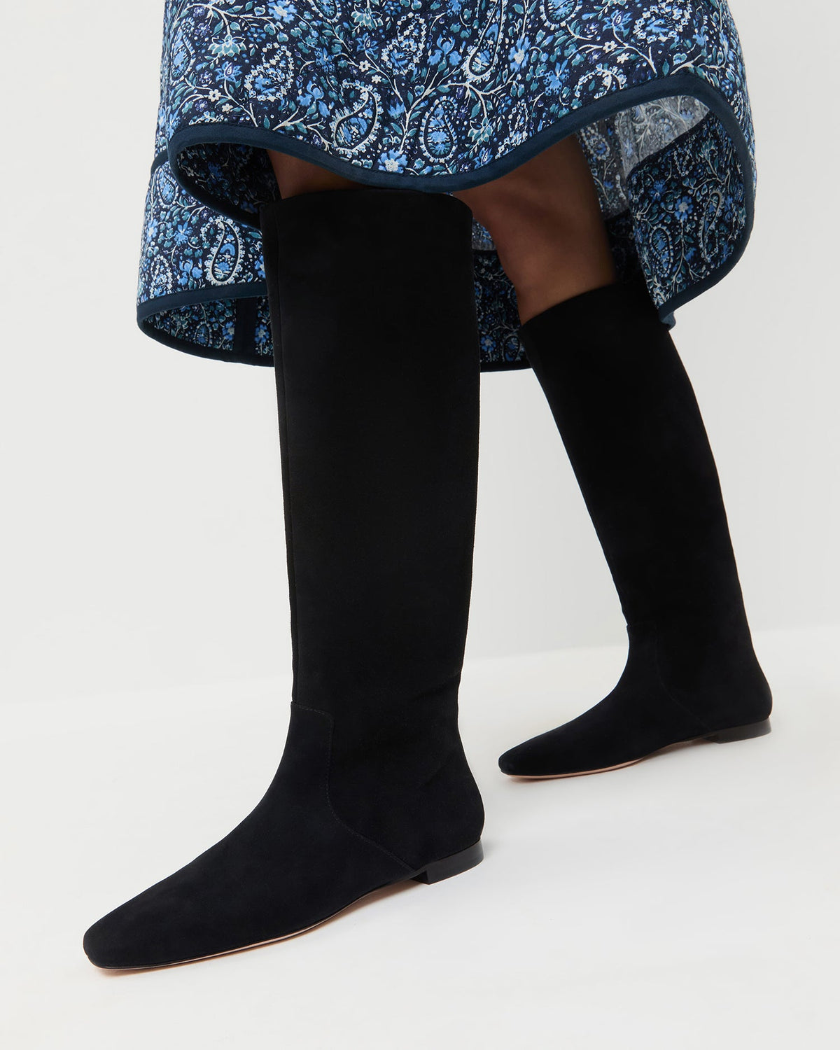 Loeffler Randall New - Lillian Black Suede Tall Boot