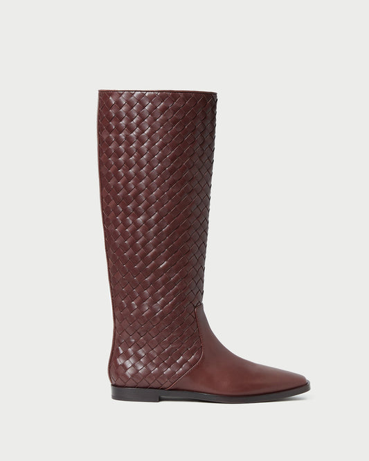 Loeffler Randall Hot Sale - Tilly Espresso Woven Leather Boot