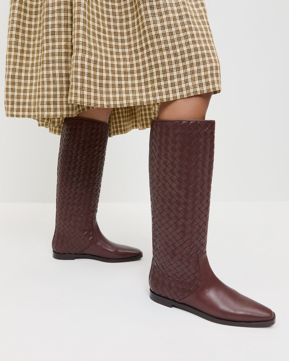 Loeffler Randall Hot Sale - Tilly Espresso Woven Leather Boot