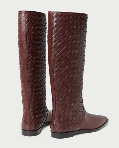 Loeffler Randall Hot Sale - Tilly Espresso Woven Leather Boot