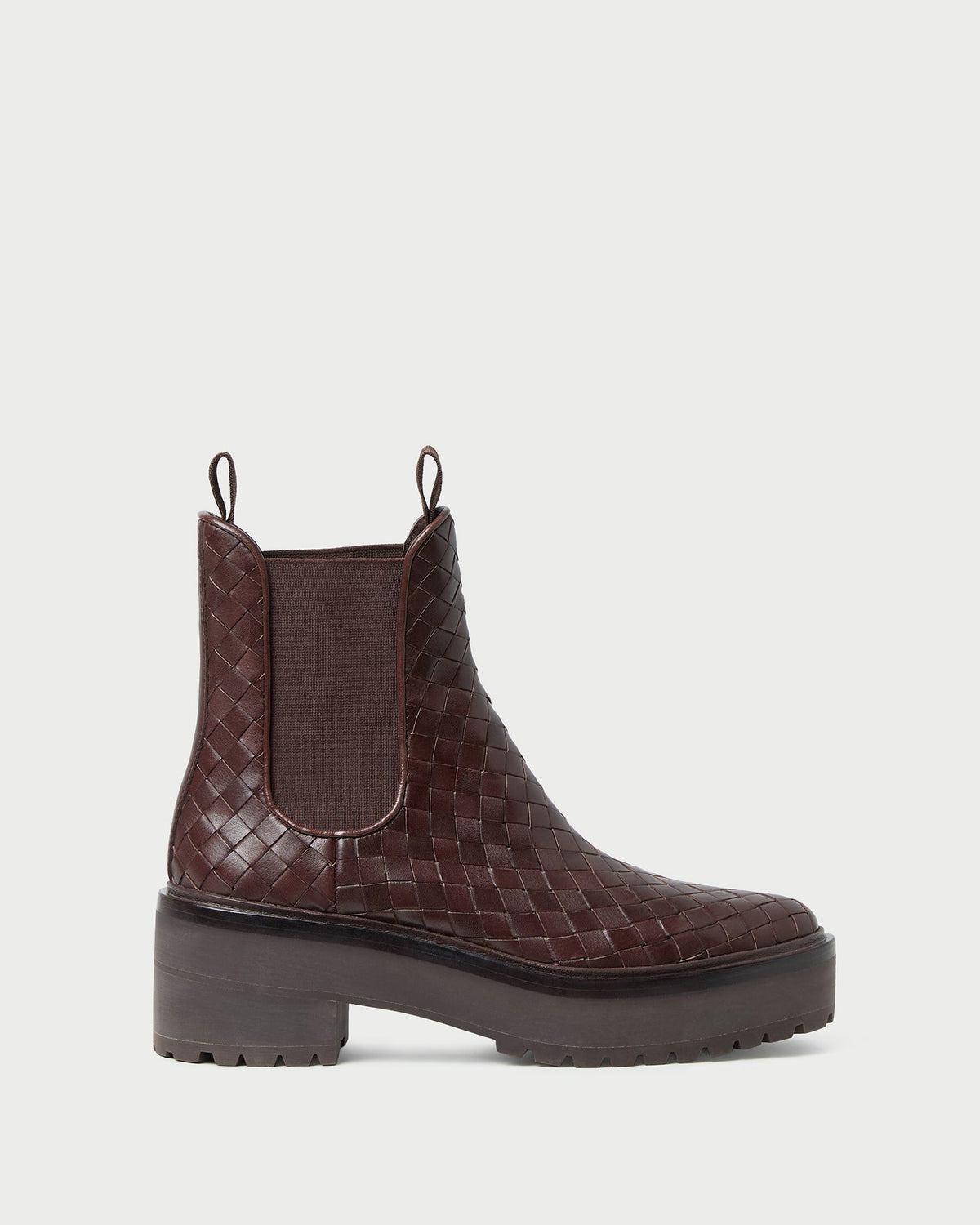 Loeffler Randall Top Pick - Reggie Espresso Woven Chelsea Boot