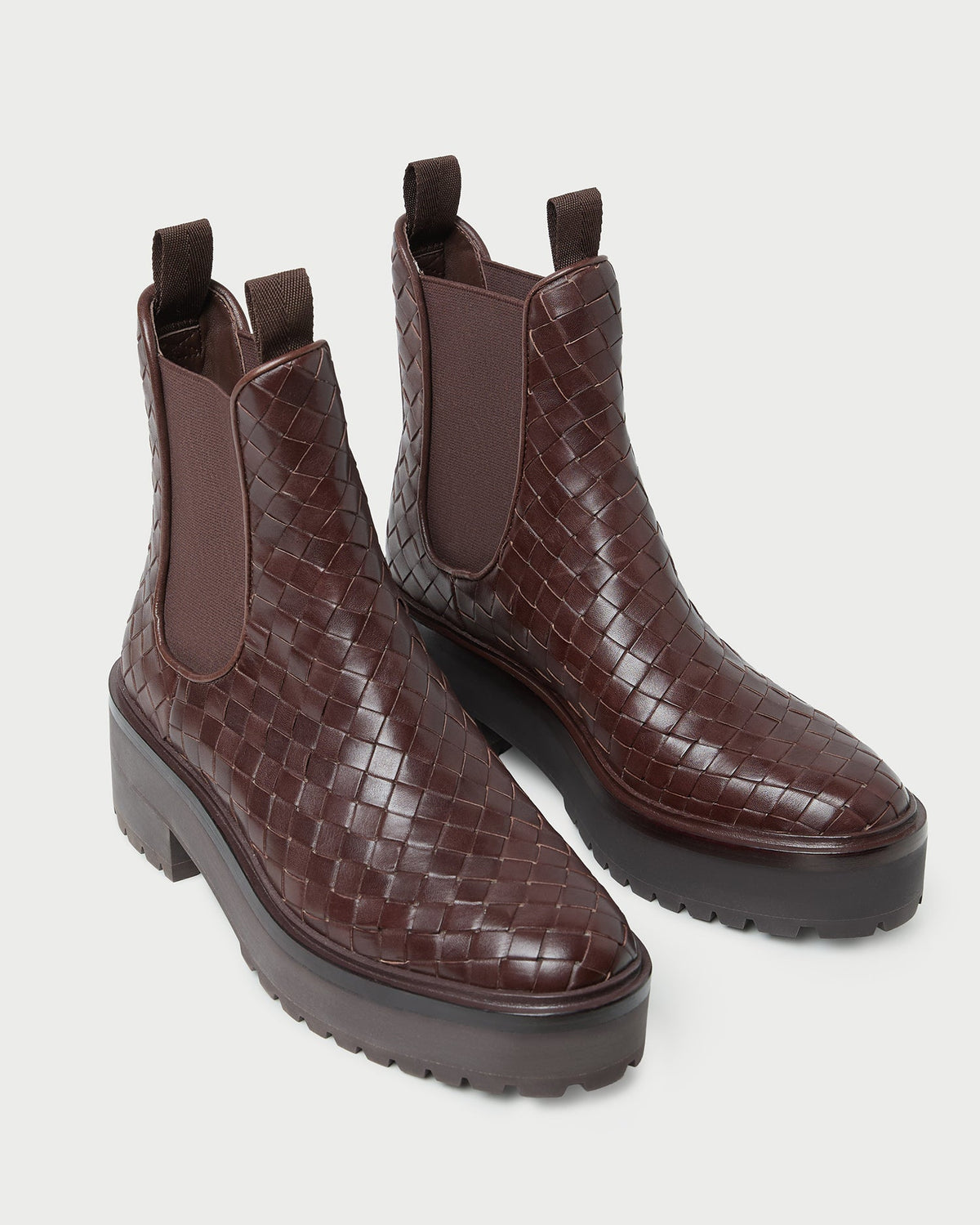 Loeffler Randall Top Pick - Reggie Espresso Woven Chelsea Boot