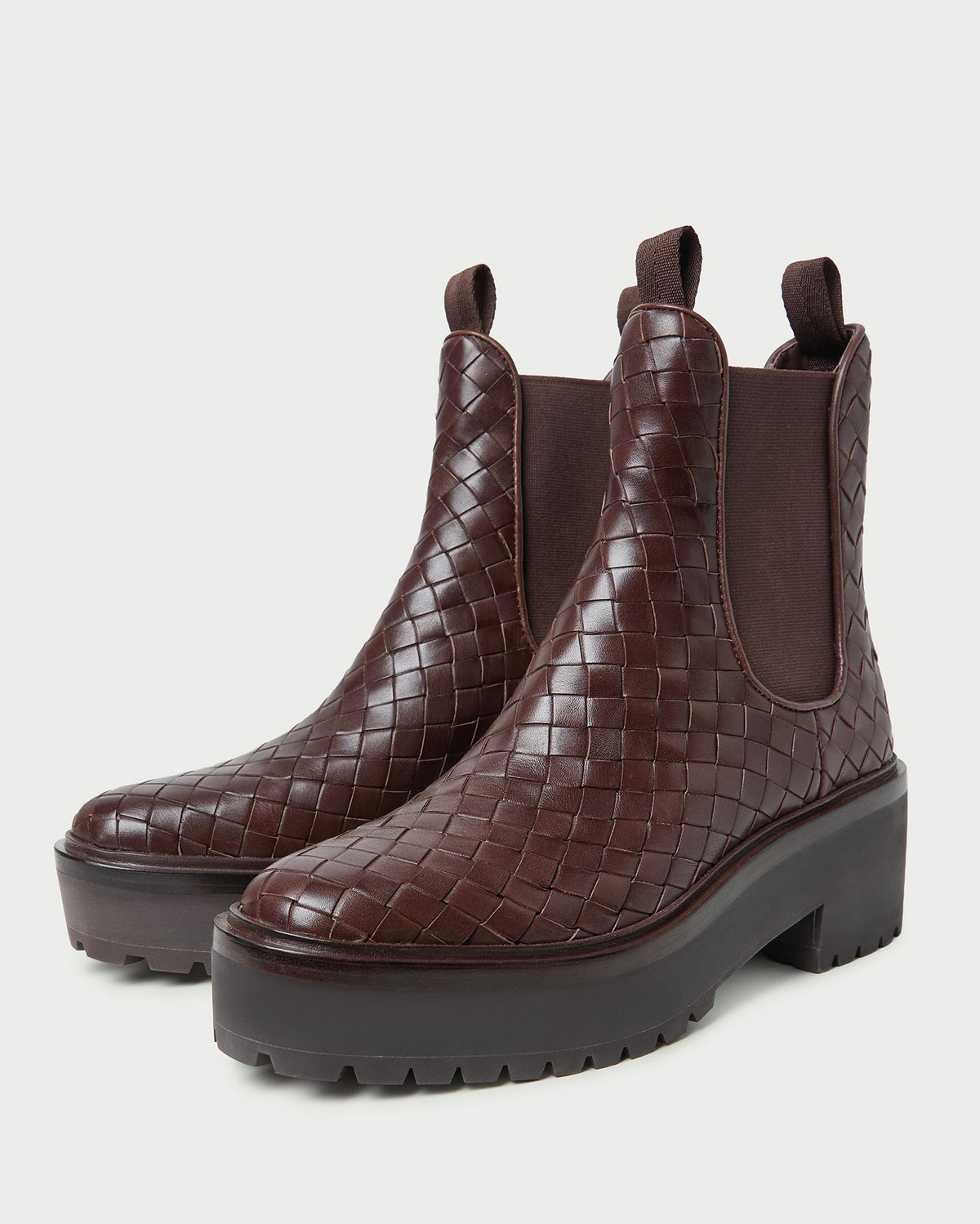 Loeffler Randall Top Pick - Reggie Espresso Woven Chelsea Boot