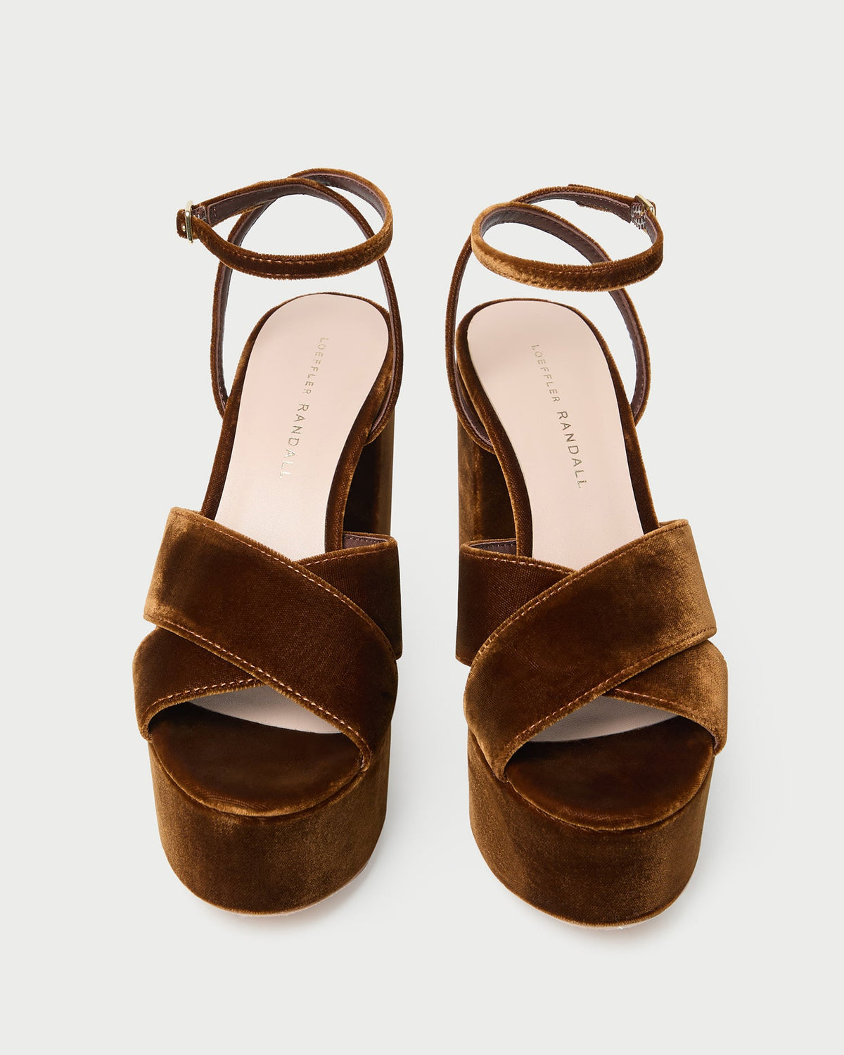 Loeffler Randall Top Pick - Loretta Brown Velvet Platform Sandal