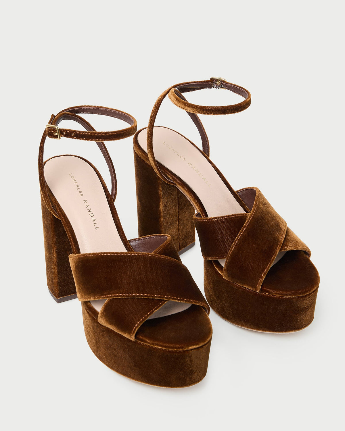 Loeffler Randall Top Pick - Loretta Brown Velvet Platform Sandal