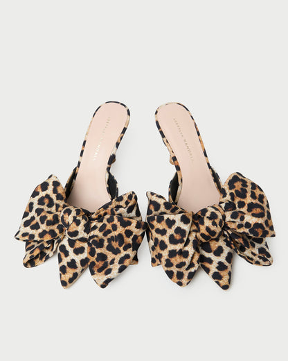 Loeffler Randall Featured - Margot Leopard Jersey Bow Mule