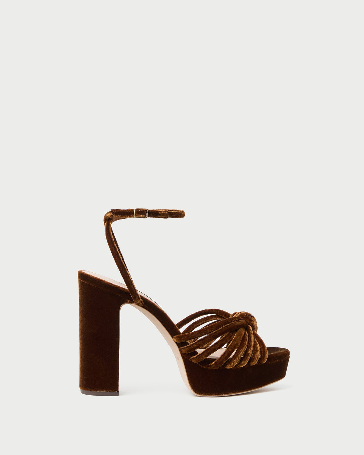 Loeffler Randall New - Rivka Brown Velvet Platform Sandal