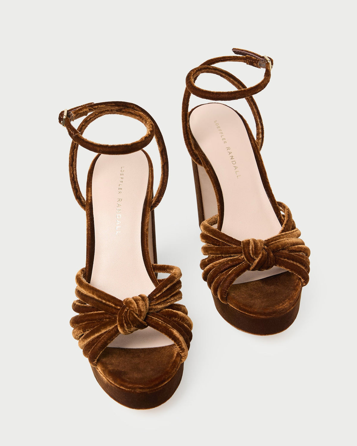 Loeffler Randall New - Rivka Brown Velvet Platform Sandal
